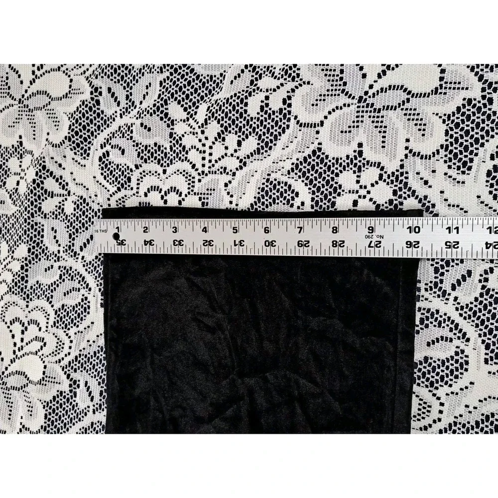 Nasty Gal Velvet Jumpsuit Women's 6 Black Pink Bow One Piece Side‎ Zip Boho Y2K - Picture 10 of 12